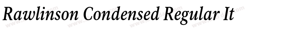 Rawlinson Condensed Regular Italic字体转换